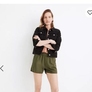 Madewell green pull-on shorts!!!!